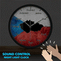 Czech Republic Map Sound Activated Wall Clock