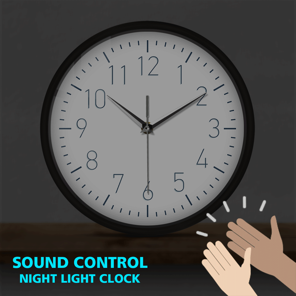 Nordic Modern Minimalist Sound Activated Wall Clock
