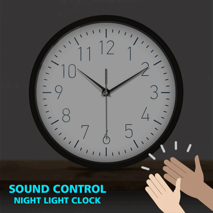 Nordic Modern Minimalist Sound Activated Wall Clock