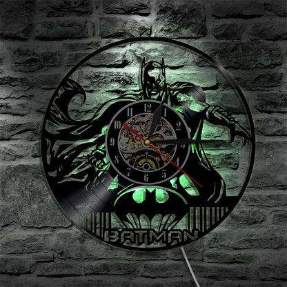 Bat Superhero Vinyl Record Wall Clock