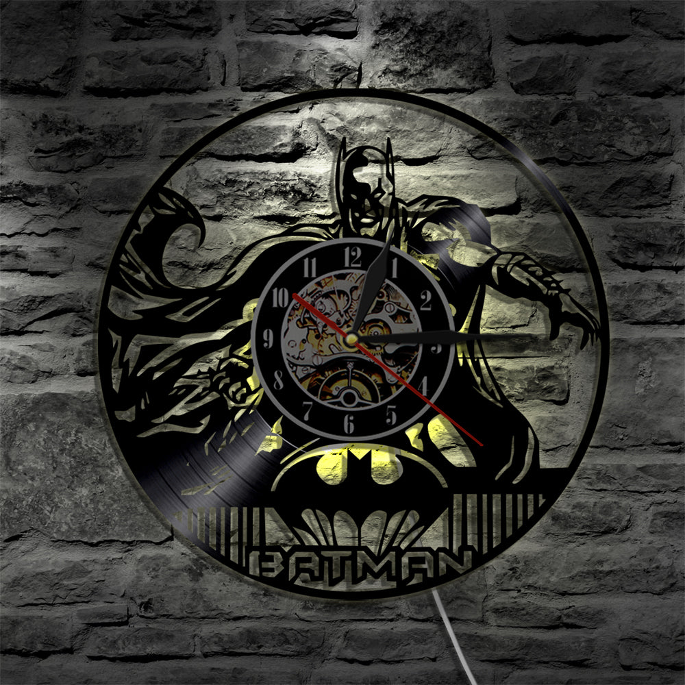 Bat Superhero Vinyl Record Wall Clock
