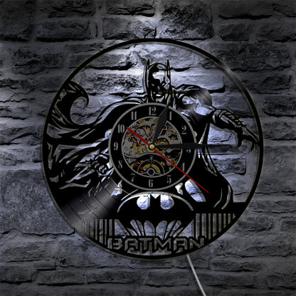 Bat Superhero Vinyl Record Wall Clock