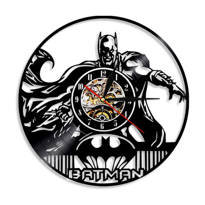 Bat Superhero Vinyl Record Wall Clock