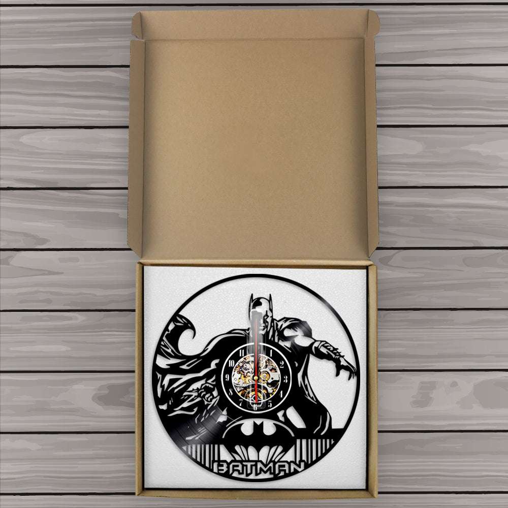Bat Superhero Vinyl Record Wall Clock