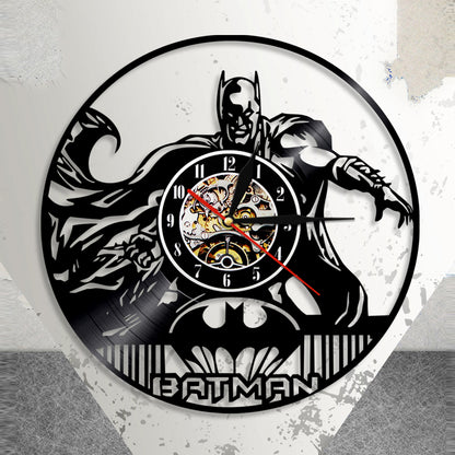 Bat Superhero Vinyl Record Wall Clock