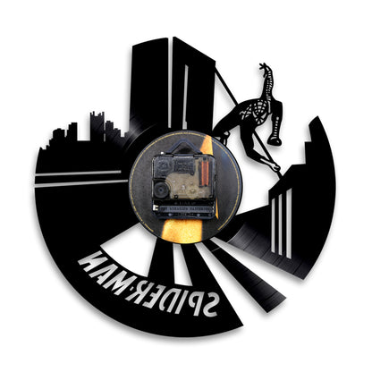 Spider Superhero Vinyl Record Wall Clock
