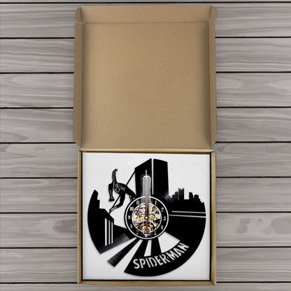 Spider Superhero Vinyl Record Wall Clock
