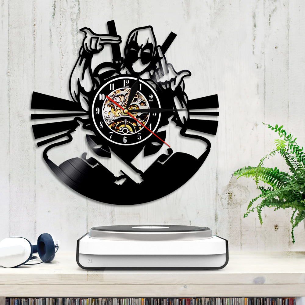 Wade Winston Wilson Mutants Vinyl Record Wall Clock