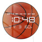 Basketball Ball LED Digital Large Number Wall Clock for Teen Boys Room Electric Auto Dimming Wall Desk Clock For Basketball Fans