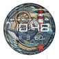 Nautical Whale LED Digital Clock Wall Desk Use Retro Maritime Artwork Multifunctional 12/24hour Format Electronic Wall Clock