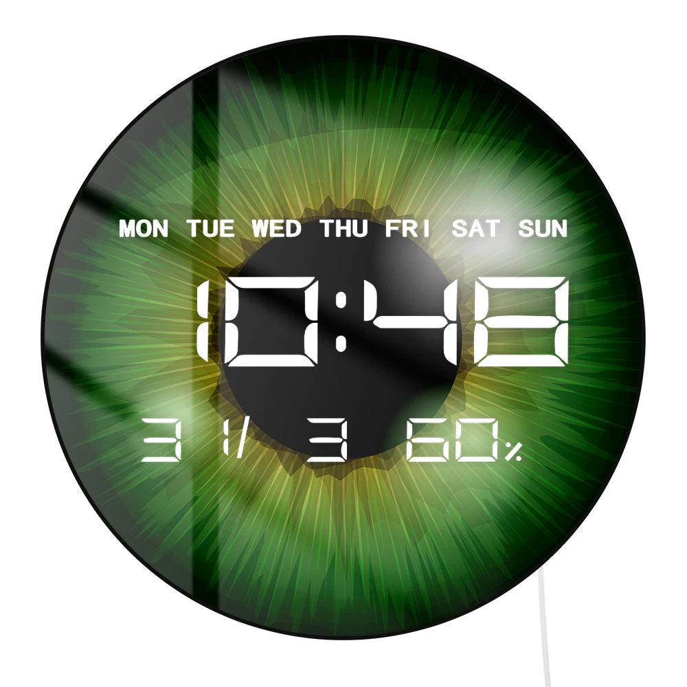 Eyeballs Iris Pupils Anatomy LED Digital Wall Clock Eyeballs Vision Retina Optometrist Electric Wall Clock Ophthalmologist Gift