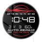 Auto Repair Car Service Garage LED Digital Wall Clock with Calendar Temperature Auto Dimming 12/24hr Format Electronic Clock