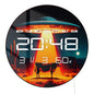 Retro Alien UFO Abduction Cow 12/24 Hour Electronic Wall Clock Western Home Decor Timepieces Auto Dimming LED Digital Wall Clock