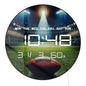 American Football Ball Digital Wall Clock with LED Display Calendar Temperature Auto Dimming 12/24hr Format Electric Wall Clock