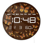 Monarch Butterflies Electronic Wall Clock Entomology Nature Insect LED Digital Wall Clock with Timer Date Temperature Calendar