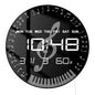 G-clef Music Notes LED Auto Dimming Digital Wall Clock Round Piano Keyboard Electronic Wall Clock Large Numeric Display Clock