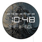 DJ Astronaut At The Moon LED Digital Print Wall Clock Funny Astronaut Music Party Cosmic Turntable Design Electronic Wall Clock