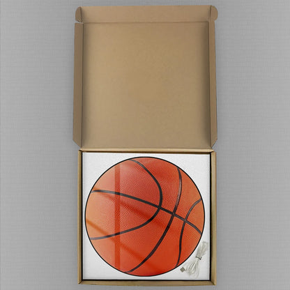 Basketball Ball LED Digital Large Number Wall Clock for Teen Boys Room Electric Auto Dimming Wall Desk Clock For Basketball Fans