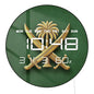 Coat of Arms LED Digital Wall Clock Saudi Arabia Flag Shield Electronic Wall Clock Large Numeric Display Patriotic Home Decor
