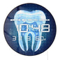 Tooth Anatomy LED Digital Wall Clock for Dental Office Dentistry Artwork 12/24hr Electronic Clock with Temperature Humidity Date