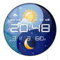 Day and Night Yin Yang Symbol12/24hour Electronic Wall Clock Spiritual Home Decor Timer Auto Brightness LED Digital Wall Clock