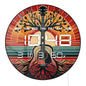 Acoustic Guitar Tree of Life LED Digital Wall Clock Multifunctional 12/24hour Electric Wall Clock with Calendar Date Temperature