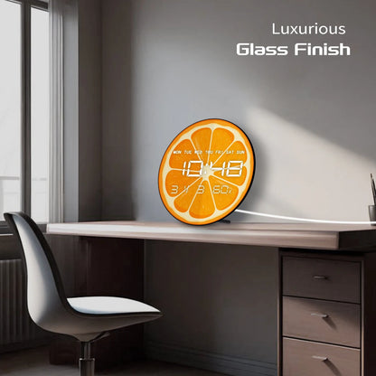Fresh Juicy Citrus Slice LED Numeric Clock Wall Desk Use For Kitchen Dinning Room Lemon Orange Grape Lime LED Digital Wall Clock