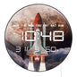 Space Shuttle with Red Planet Electronic Wall Clock Large Numeric Display Digital Clock with Humidity Calendar Date Temperature