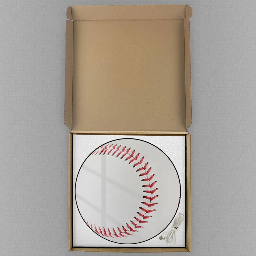 Base Ball Electric Wall Clock Large Numeric Display for for Boy Room Playroom Nursery Sports Home Decor LED Digital Wall Clock