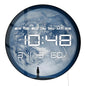 Earth Plane Electronic Wall Clock Large Numeric Time Display For Kids Room Nursery Home Decor Space Theme LED Digital Wall Clock