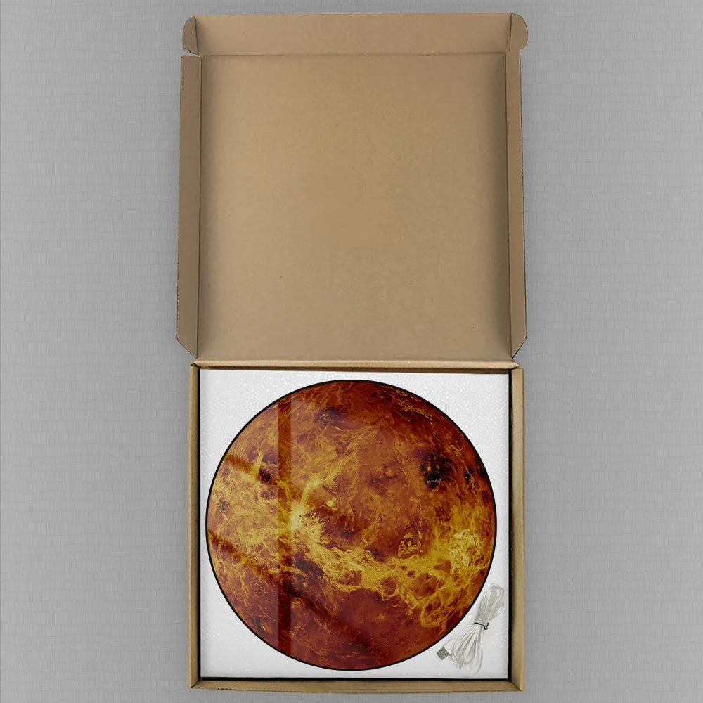 Planet Venus Digital Wall Clock Large Display Space Art Solar System Home Decor Timepieces LED Numeric Clock Wall & Desk Use