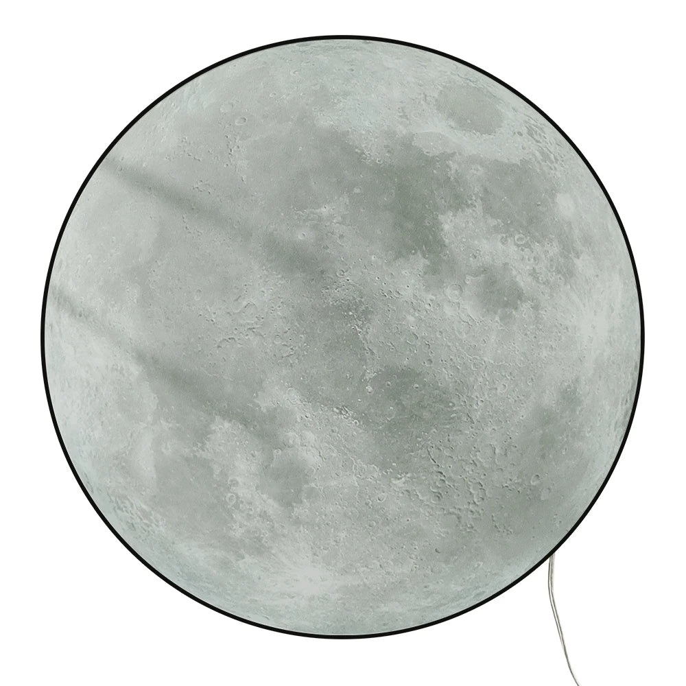 Planet Moon Digital Wall Clock Home Decor Large Display LED Lunar Wall Clock For Living Room with Temperature Date Day Display