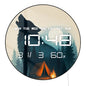 Howling Wolf Forest Camping Design LED Digital Wall Clock with Calendar Temperature Auto Dimming 12/24hr Electronic Wall Clock