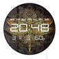 Golden Mandala Dragonfly LED Digital Wall Clock Spiritual Home Decor Electric Wall Clock with 12/24hr Date Calendar Temperature