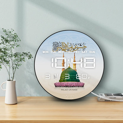 Eid Milad Un Nabi Mubarak LED Digital Wall Clock Prophet Muhammad Birthday Electric Numeric Wall Clock Muslim Home Decor Watch