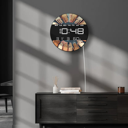Nail Tech Fashion Hand Electronic Wall Clock for Beauty Salon Studio Female Hands Art Digital Wall Clock Large Numeric Display