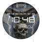 Eagle on Skull Head Wall Desk Use Digital Timer Clock with Temperature Humidity Cal Date Large Display LED Digital Wall Clock