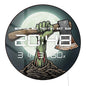 Zombie Arm Holding Axe with Full Moon Electronic Wall Clock with 12/24hr LED Digital Display Calendar Date Temperature Humidity