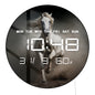 Running Horse Digital Wall Clock with Glowing LED Display Calendar Temperature Freedom Animal Home Decor Electronic Wall Clock