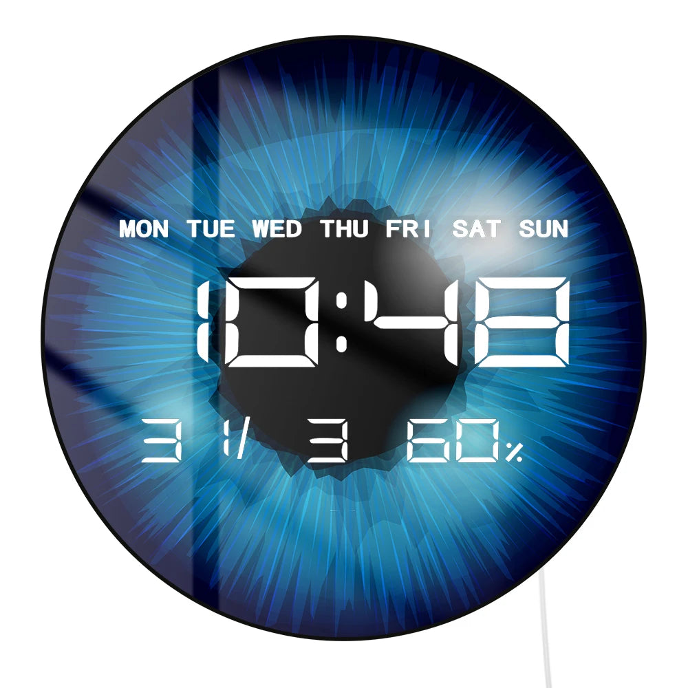 Eyeballs Iris Pupils Anatomy LED Digital Wall Clock Eyeballs Vision Retina Optometrist Electric Wall Clock Ophthalmologist Gift