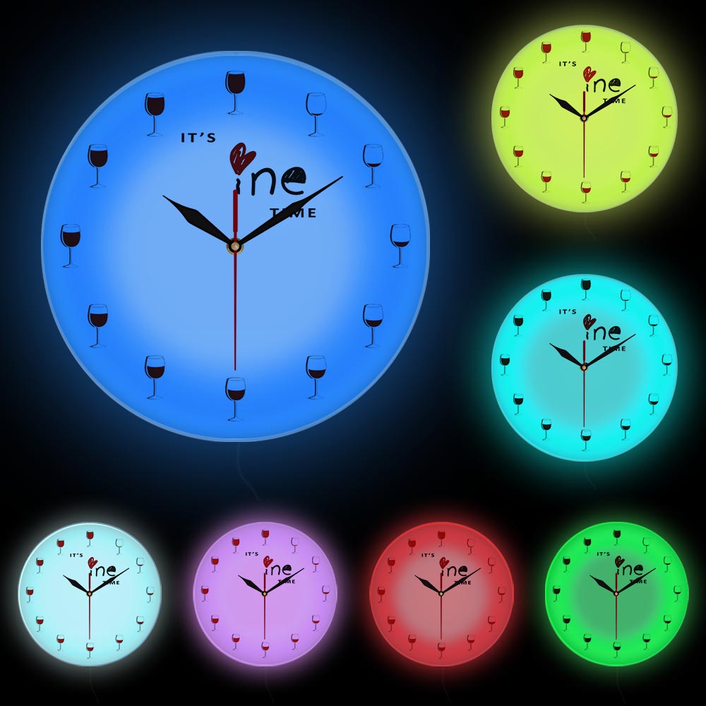 It's Wine Time Wall Clock