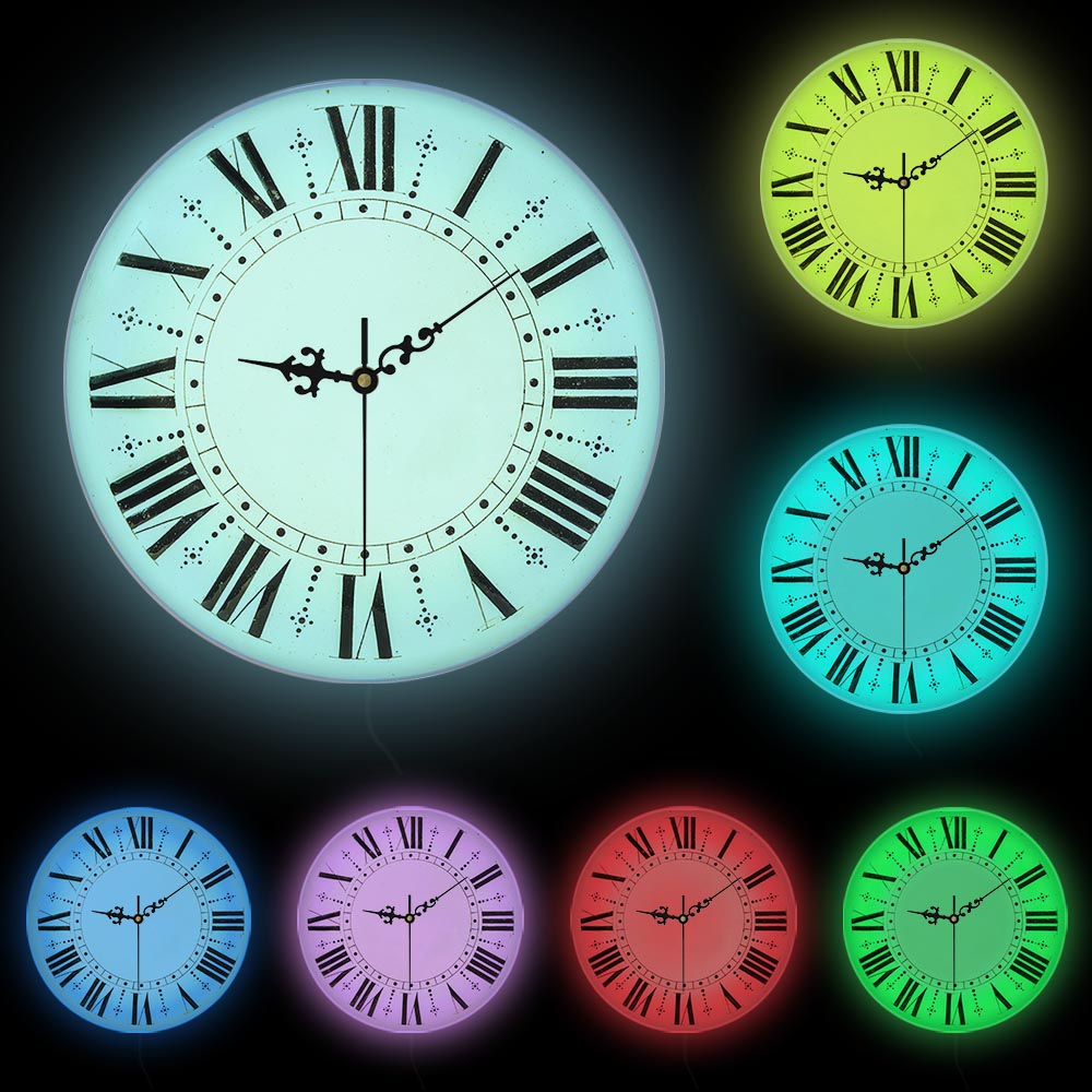 Rustic Print Wall Clock