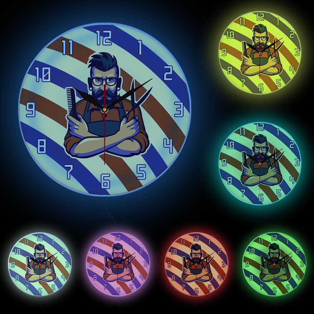 Barber Shop Wall Clock