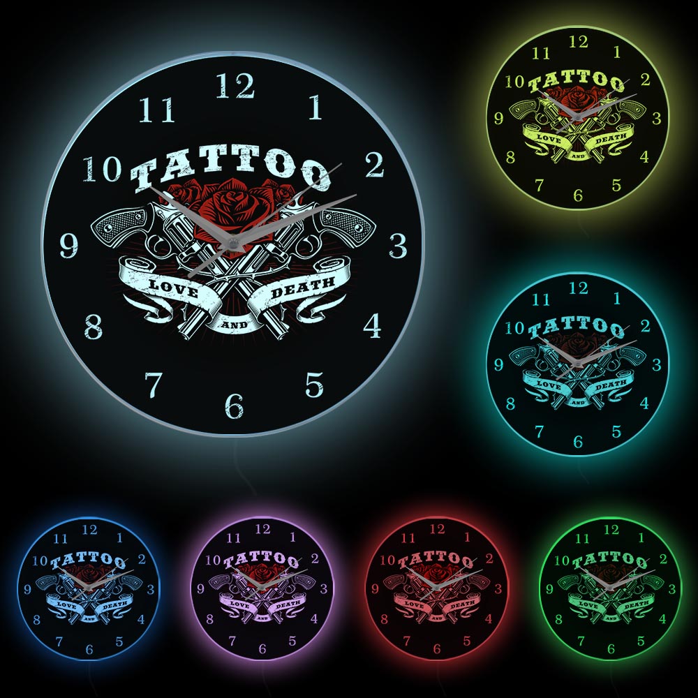 Tattoo Logo Wall Clock