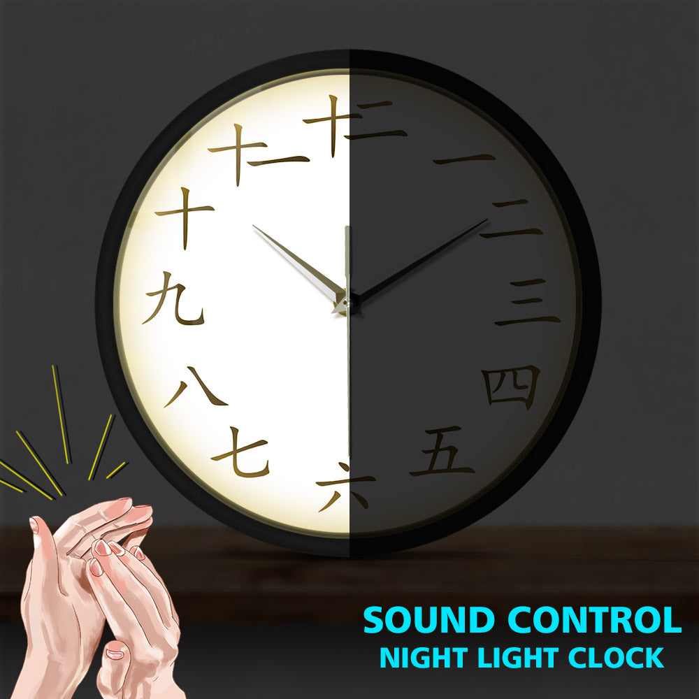 Japanese Numbers Sound Activated Wall Clock