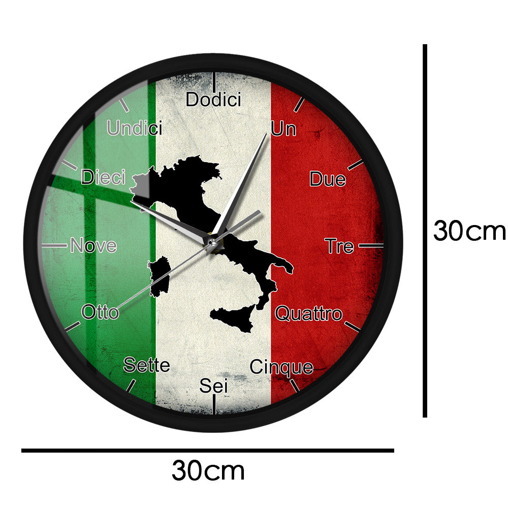 Italian Language Sound Activated Wall Clock