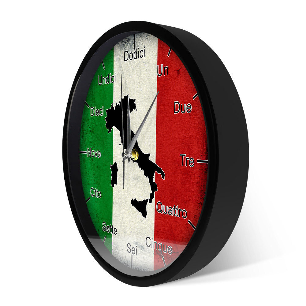 Italian Language Sound Activated Wall Clock