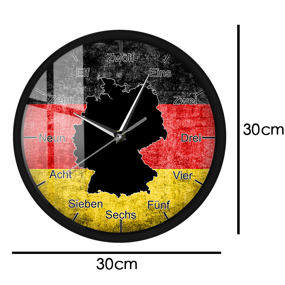 Germany Flag Map Sound Activated Wall Clock
