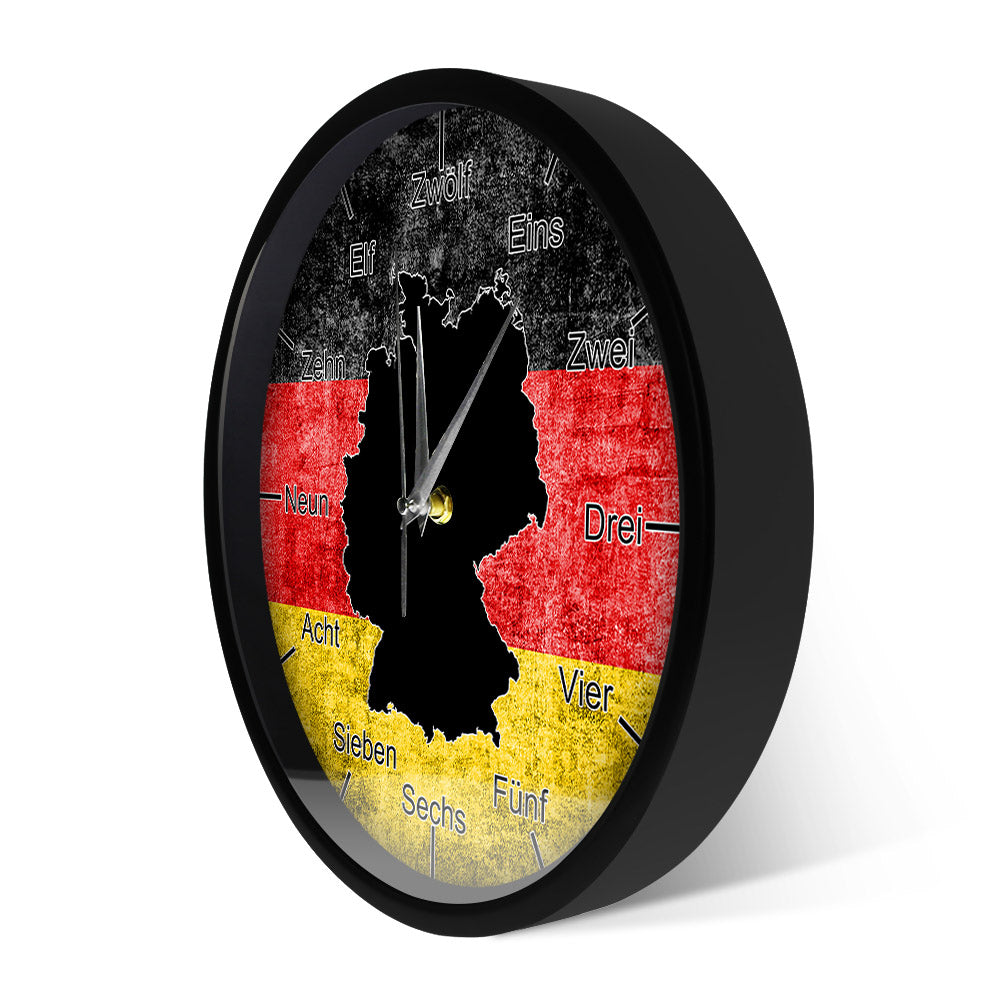 Germany Flag Map Sound Activated Wall Clock