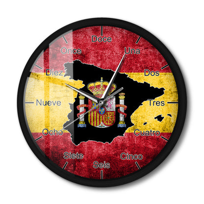 Flag Of Spain Sound Activated Wall Clock